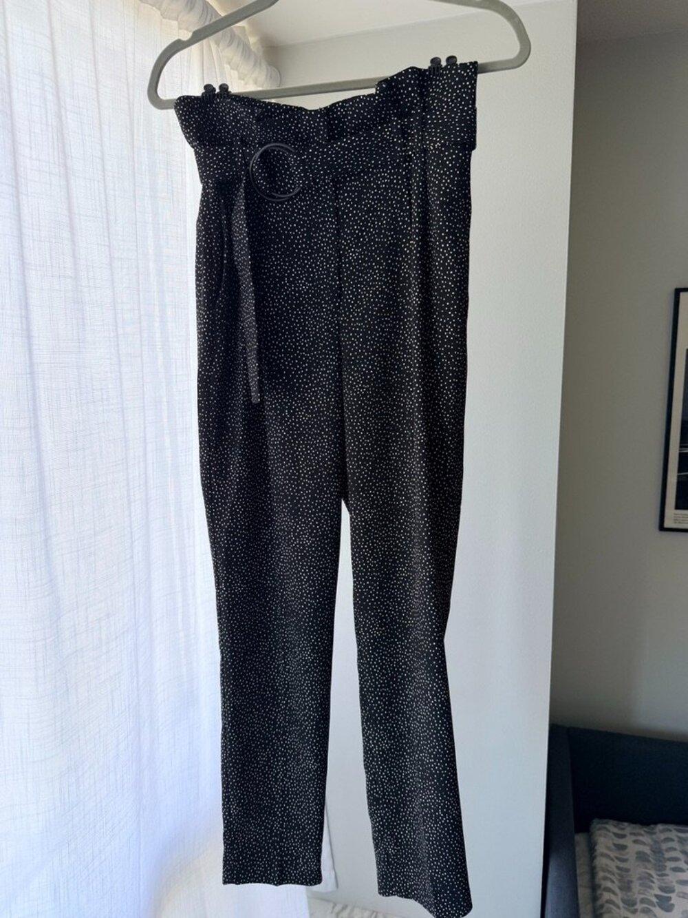 Express Ankle High Rise Paper Bag Pants | Size 6R